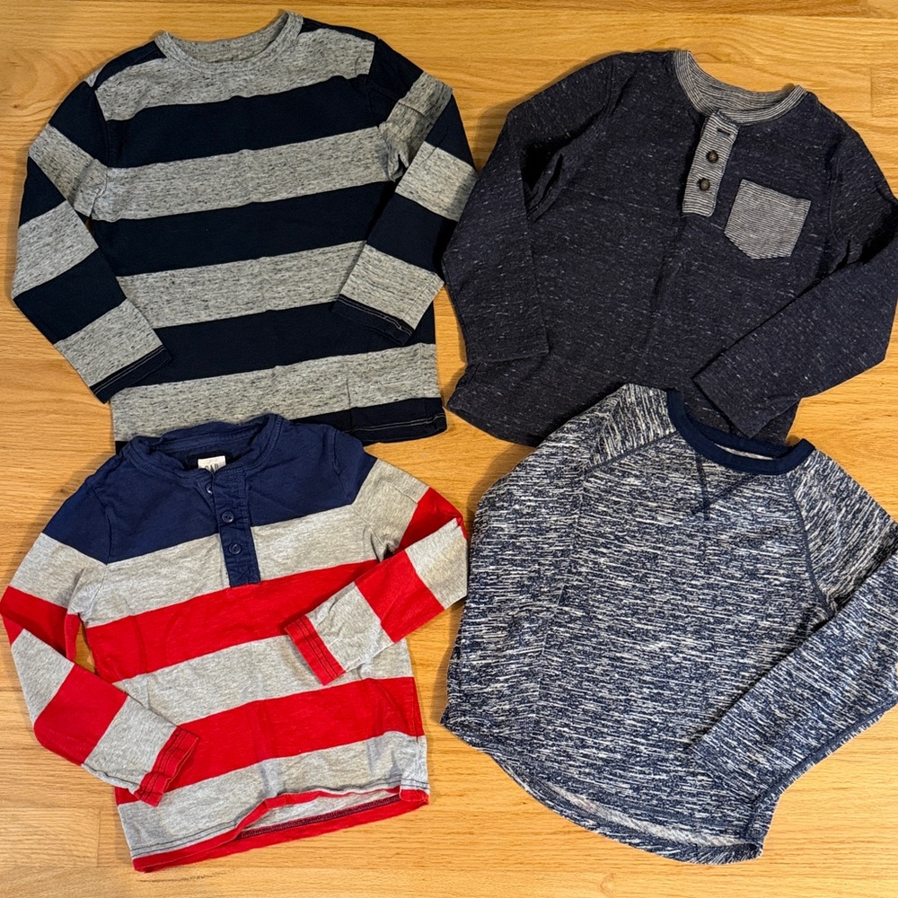 Boys Long Sleeve Tees - Cat & Jack, Gap Kids, 4 pc bundle, size 4/5